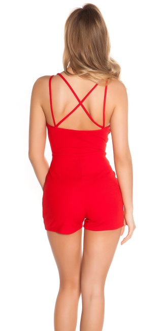 Sexy carrier playsuit rood